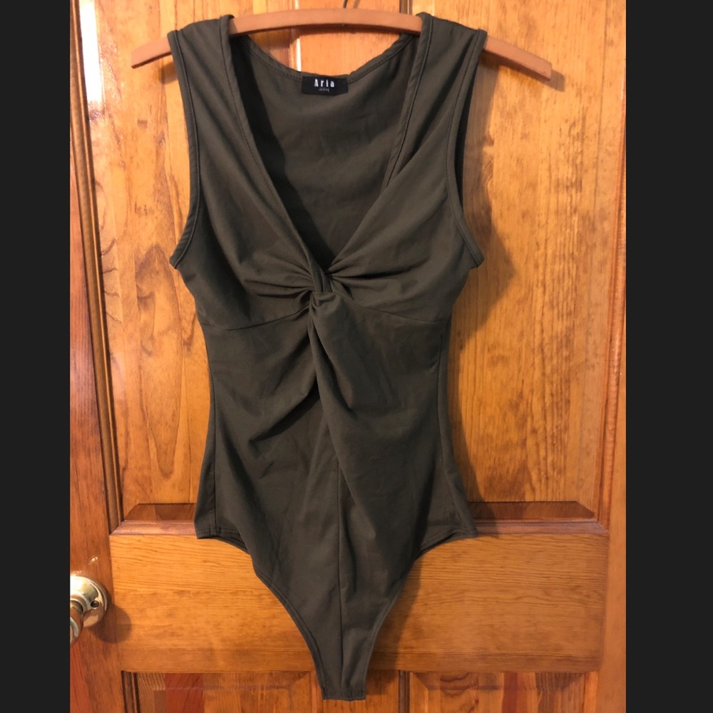 Twist Forest Green Bodysuit